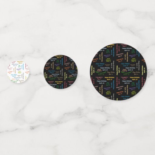 Table Confetti Avril, 12 Anniversaire (Devant)