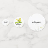 Table Confetti Blanc Lily Papillon jaune (Devant)