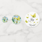 Table Confetti Blanc Lily Papillon jaune (Derrière)