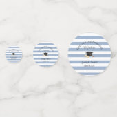 Table Confetti Blue Stripe Graduation Class 2026 (Voorkanten)