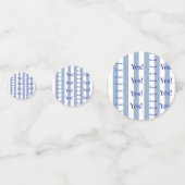 Table Confetti Blue & White Stripe He said Yes! (Derrière)