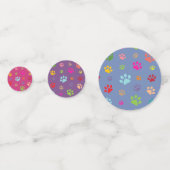 Table Confetti Colorée Empreintes de pattes (Devant)