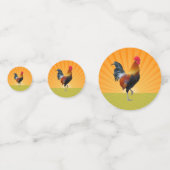 Table Confetti Colorful Strutting Rooster Design (Derrière)