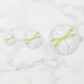 Table Confetti de Mariage de libellules vertes (Devant)