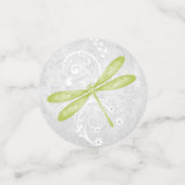 Table Confetti de Mariage de libellules vertes (Petit recto)