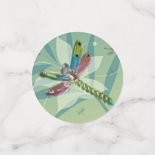 Table Confetti de Wedding shower de libellule de r (Petit recto)