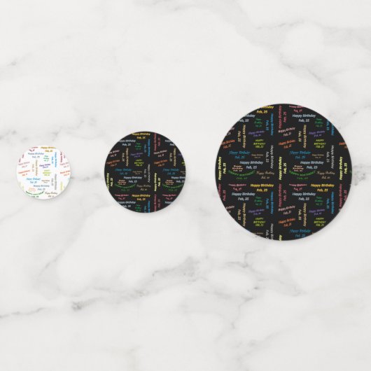 Table Confetti Février, 25 Anniversaire (Devant)