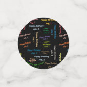 Table Confetti Juillet, 1er Anniversaire (Petit recto)