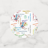 Table Confetti Juillet, 4 Anniversaire (Petit recto)