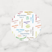 Table Confetti Juin, 16 Anniversaire (Petit recto)