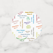 Table Confetti Juin, 27 Anniversaire (Petit recto)