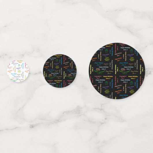 Table Confetti Juin, 2 Anniversaire (Devant)