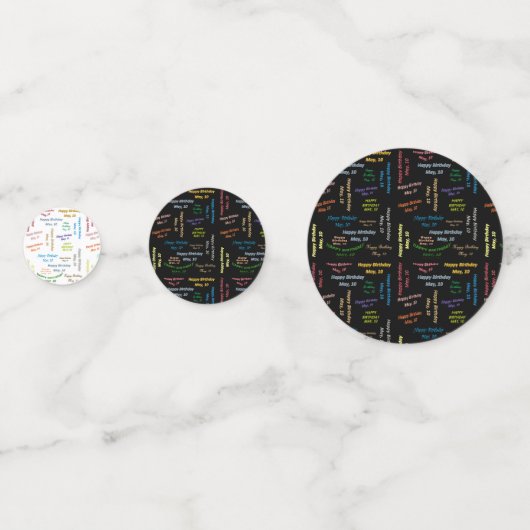 Table Confetti Mai, 10 Anniversaire (Devant)