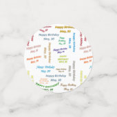 Table Confetti Mai, 30 Anniversaire (Petit recto)