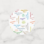 Table Confetti Mai, 4 Anniversaire (Petit recto)