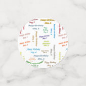 Table Confetti Mai, 6 Anniversaire (Petit recto)