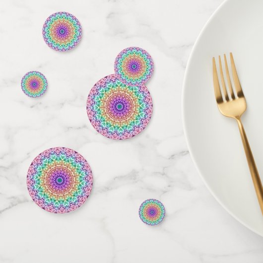 Table Confetti Mandala Mehndi Style G379 (Groupe)