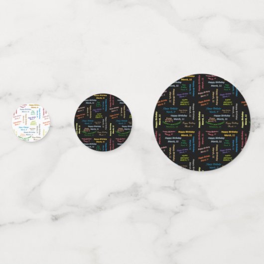 Table Confetti Mars, 11 Anniversaire (Devant)