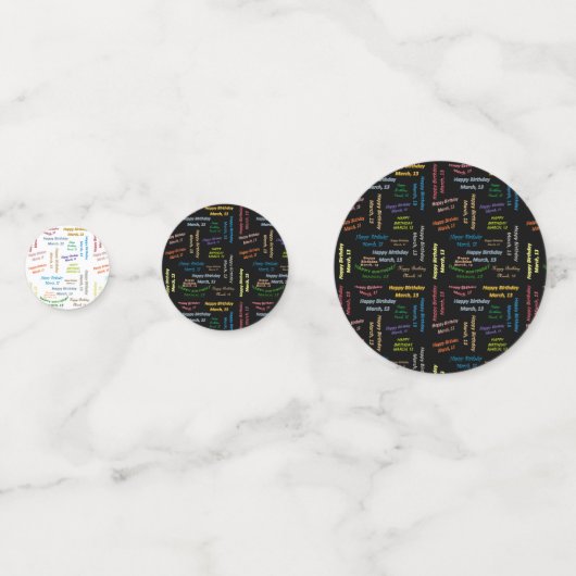 Table Confetti Mars, 13 Anniversaire (Devant)