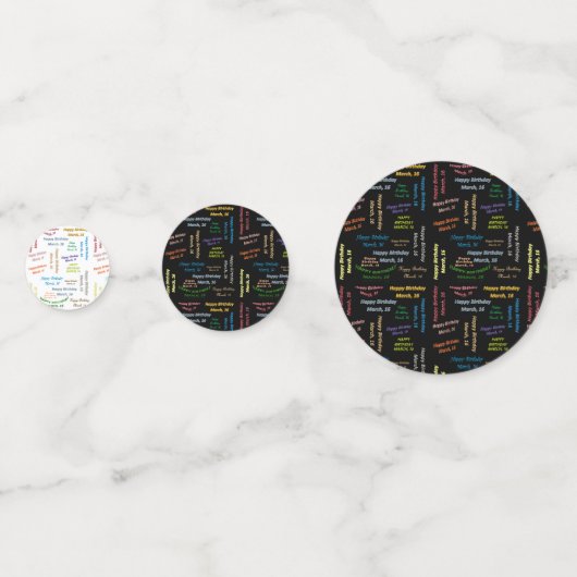 Table Confetti Mars, 16 Anniversaire (Devant)