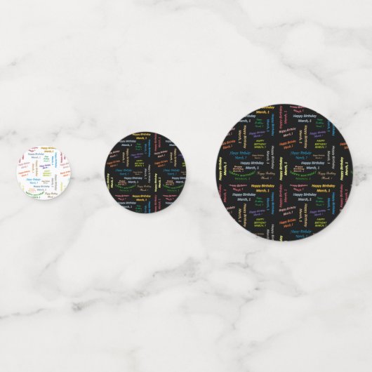 Table Confetti Mars, 1er Anniversaire (Devant)