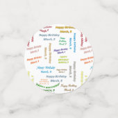 Table Confetti Mars, 9 Anniversaire (Petit recto)