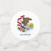 Table confetti met vlag van Illinois, Verenigde St (Kleine voorkant)