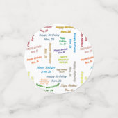 Table Confetti Novembre, 26 Anniversaire (Petit recto)