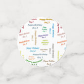 Table Confetti octobre, 2 anniversaire (Petit recto)
