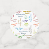Table Confetti Septembre, 22 Anniversaire (Petit recto)