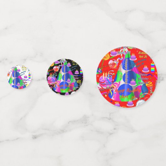 Table Confetti Septembre, 26 Anniversaire (Devant)