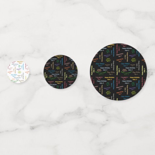 Table Confetti Septembre 3 Anniversaire (Devant)