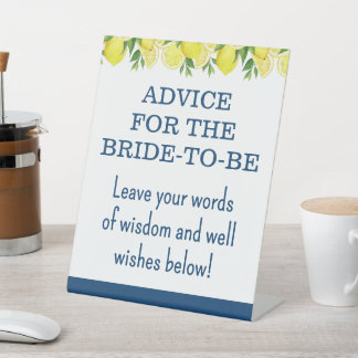 Table Conseils pour le signe de mariée Signal de Fête de