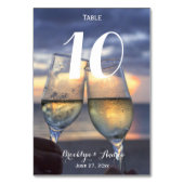 Table Coucher De Soleil Personnalisé Sur La Plage Numéro (Dos)