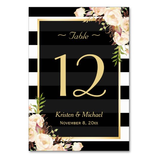 Table Couleur d'ivoire Mariage floral Numéro de tableau (Par défaut)