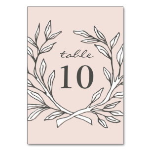 Table Couronne rustique rose réception de mariage numéro