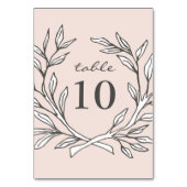 Table Couronne rustique rose réception de mariage numéro (Par défaut)
