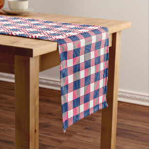 Table Court Chemin de table-Drapeau du 4 juillet