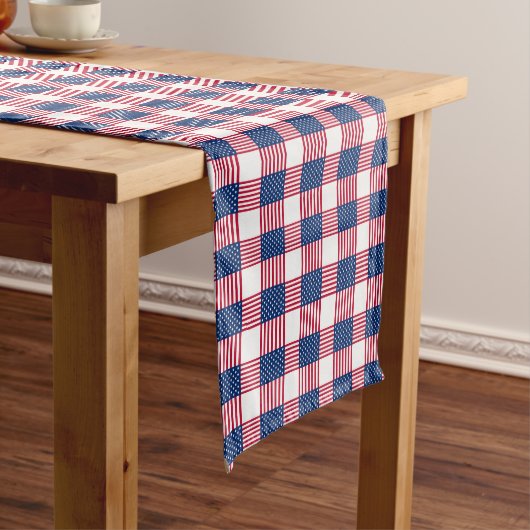 Table Court Chemin de table-Drapeau du 4 juillet (In Situ)
