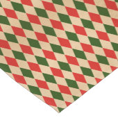 Table Court Couleur Rouge Et Vert Argyle  Petit Chemin De Tabl (Coin)