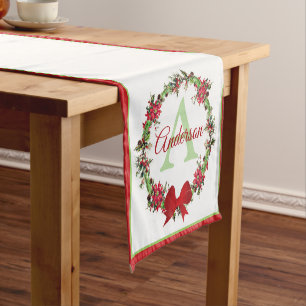 Table Court Couronne de Noël personnalisée Petit chemin de ta