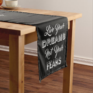 Table Court Vivez vos rêves texte personnalisé et chemin de ta