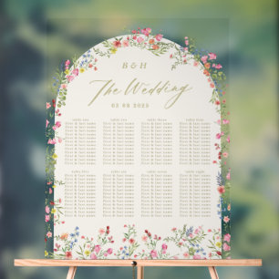 table d'accueil de mariage à ressort fleuri