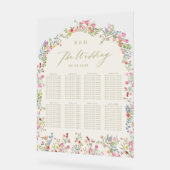 table d'accueil de mariage à ressort fleuri (Angle)