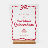 Table d'accueil Red Quinceañera (Recto)