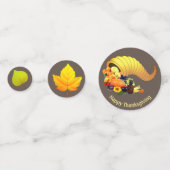 Table d'action de grâces beige et Brown Confetti (Derrière)