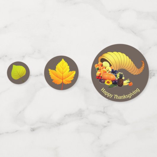 Table d'action de grâces beige et Brown Confetti (Derrière)