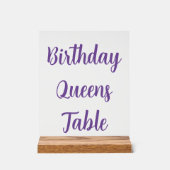 Table d'anniversaire (Recto)