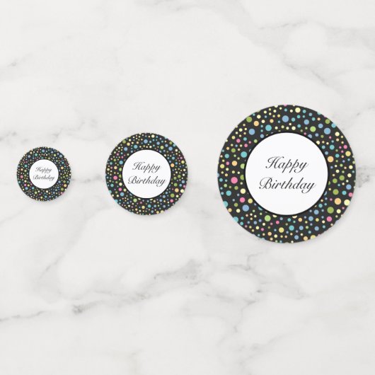 Table d'anniversaire Confetti (Devant)