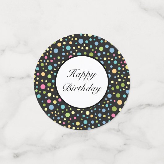 Table d'anniversaire Confetti (Petit recto)